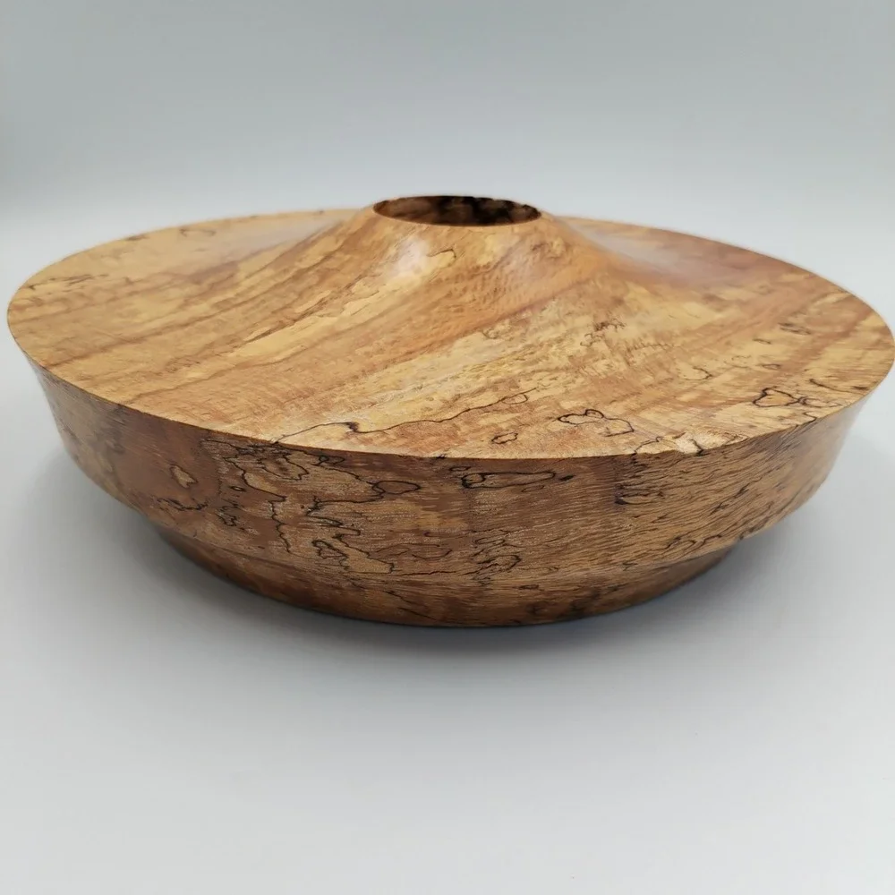 Wohlfart Studio Art Wood Turned Spalted Oak Bowl #30144 Signed Handturned MCM
